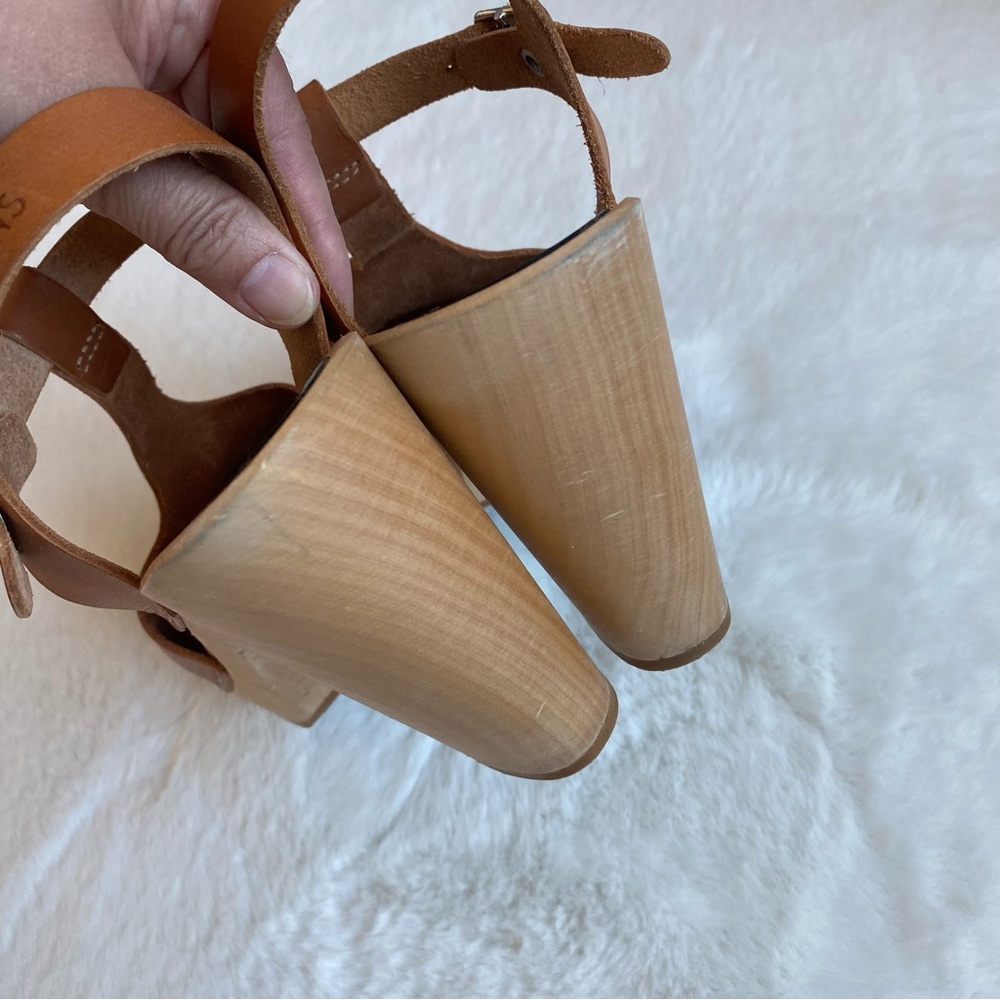 Swedish Hasbeen T-Strap Sky High Clog Sandals | Sz 38 EU, 8 US - Picture 7 of 10